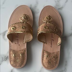 Original Jack Rogers Women's Cork & Gold Sandals (NWOT)